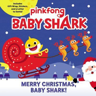 Levně Baby Shark: Merry Christmas, Baby Shark! [With Stickers and Gift Wrap and a Letter to Santa] (Pinkfong)(Paperback)