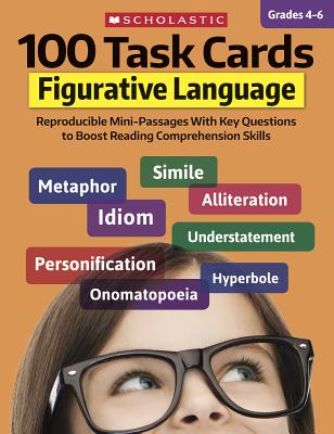 Levně 100 Task Cards: Figurative Language: Reproducible Mini-Passages with Key Questions to Boost Reading Comprehension Skills (Martin Justin McCory)(Paperback)