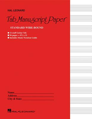 Levně Guitar Tablature Manuscript Paper - Wire-Bound: Manuscript Paper (Hal Leonard Corp)(Spiral)