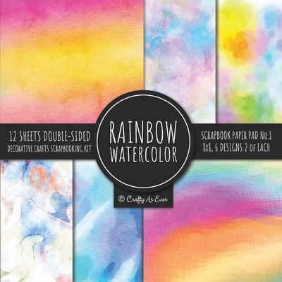 Rainbow Watercolor Scrapbook Paper Pad Vol.1 Decorative Crafts Scrapbooking Kit Collection for Card 